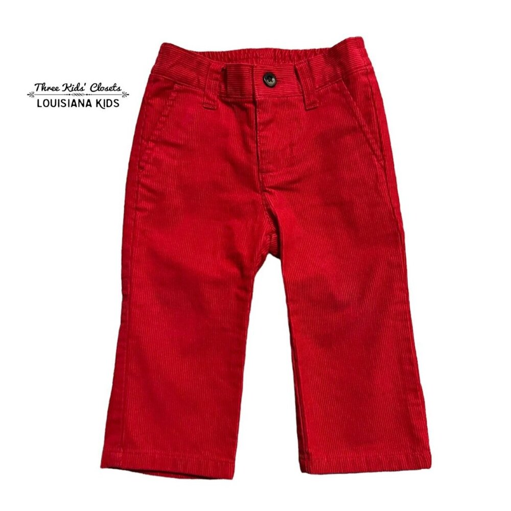Janie and Jack 12-18m Red Corduroy Pants Dress Slacks